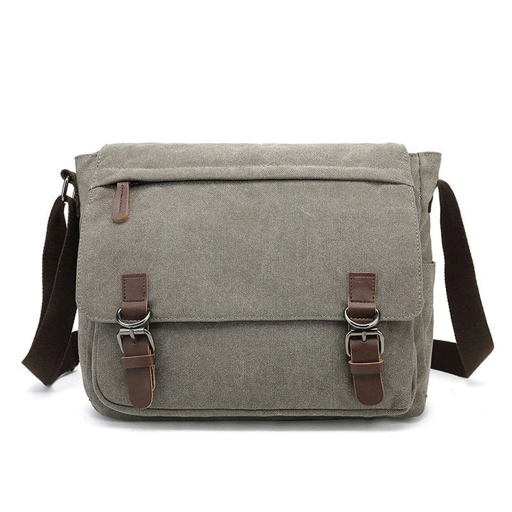 Sac bandoulière homme en toile robuste, idéal pour le quotidien, les voyages et une organisation facile.