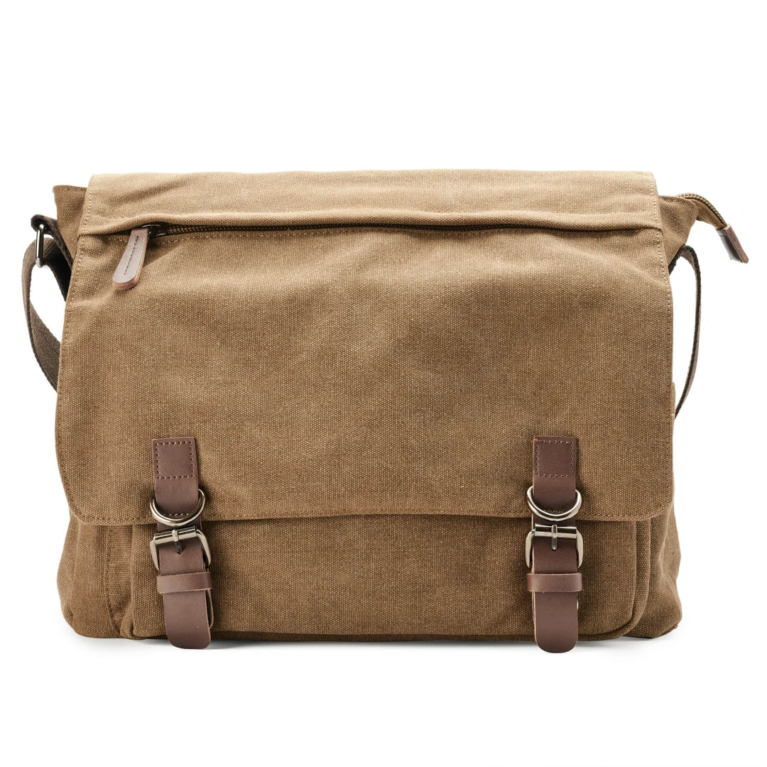 Sac homme en toile robuste et durable, compagnon idéal pour une organisation efficace et un style décontracté.