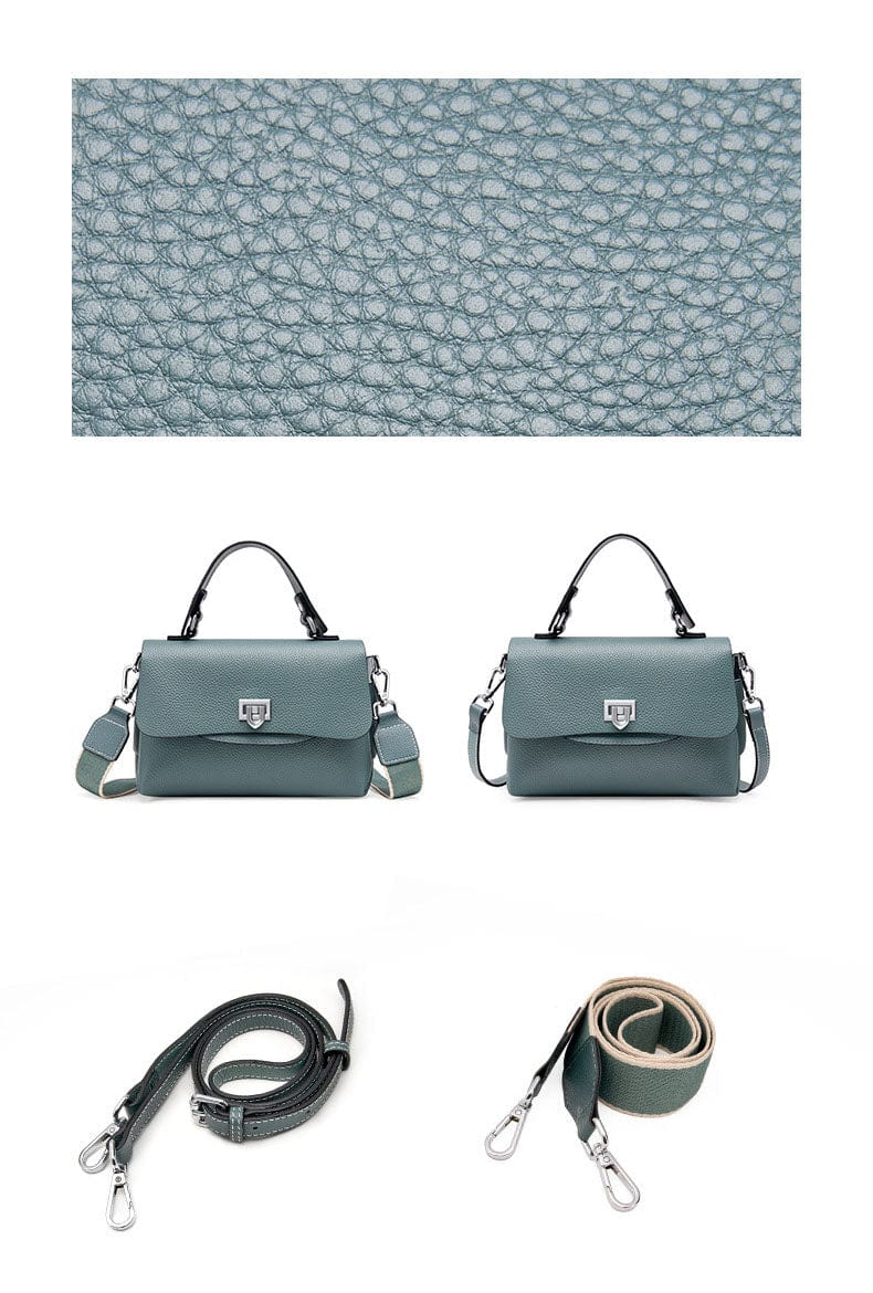 Sac bandoulière élégant en cuir rose poudré, un sac chic et tendance pour femme, idéal pour le printemps.