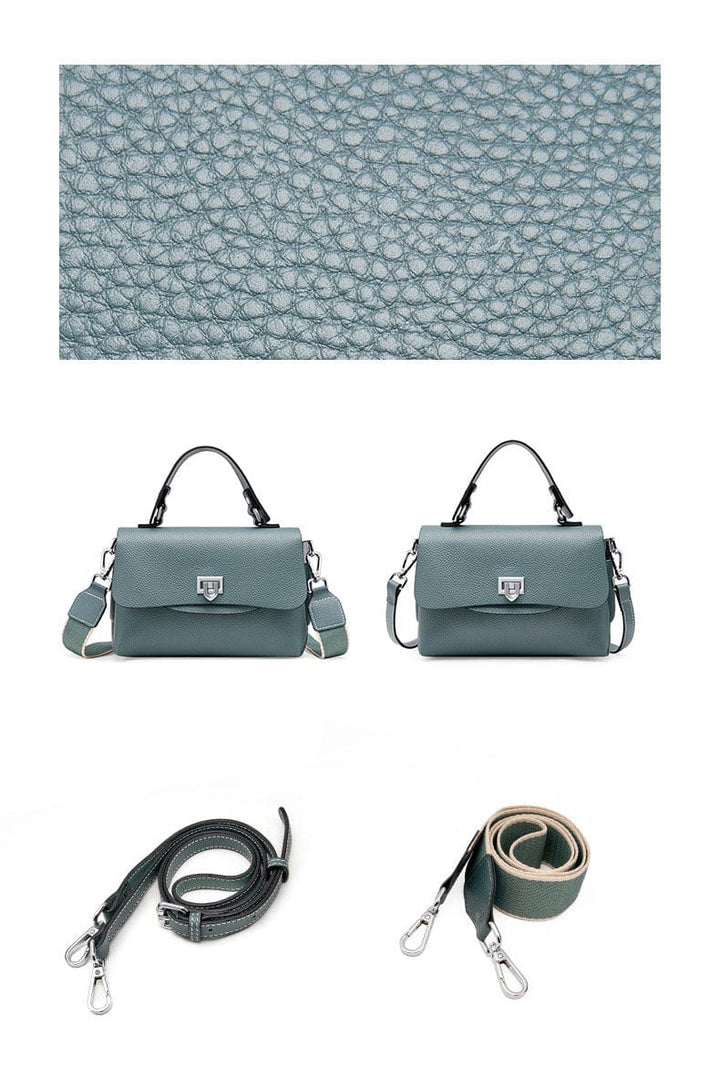 Sac bandoulière élégant en cuir rose poudré, un sac chic et tendance pour femme, idéal pour le printemps.