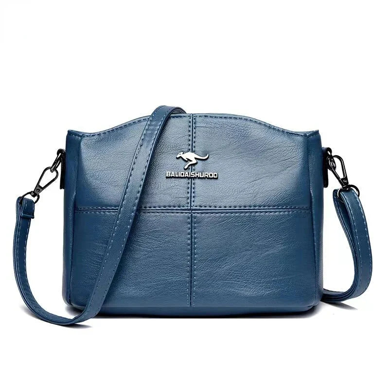 Sac bandoulière en cuir souple pour femme, un incontournable de la mode féminine, polyvalent.