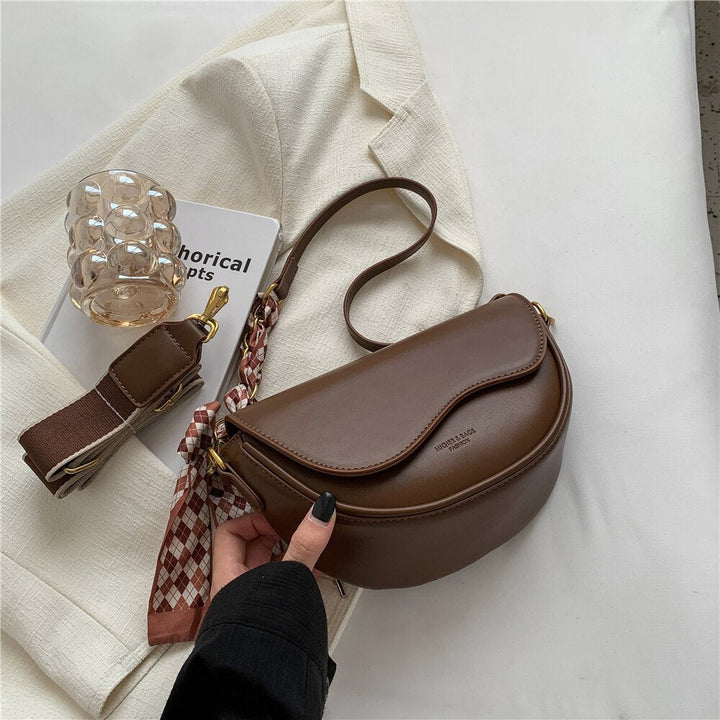 Sac bandoulière femme en cuir PU, design minimaliste et élégant, un must-have de la mode féminine.