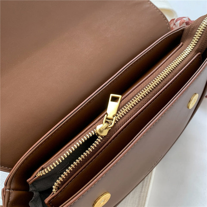 Sac à main bandoulière élégant en cuir PU, accessoire mode s'adaptant à divers styles vestimentaires.