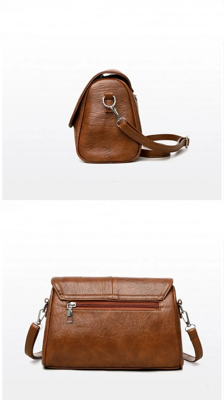 Accessoire mode femme: sac bandoulière élégant en similicuir écru avec rabat, pratique pour un usage quotidien.