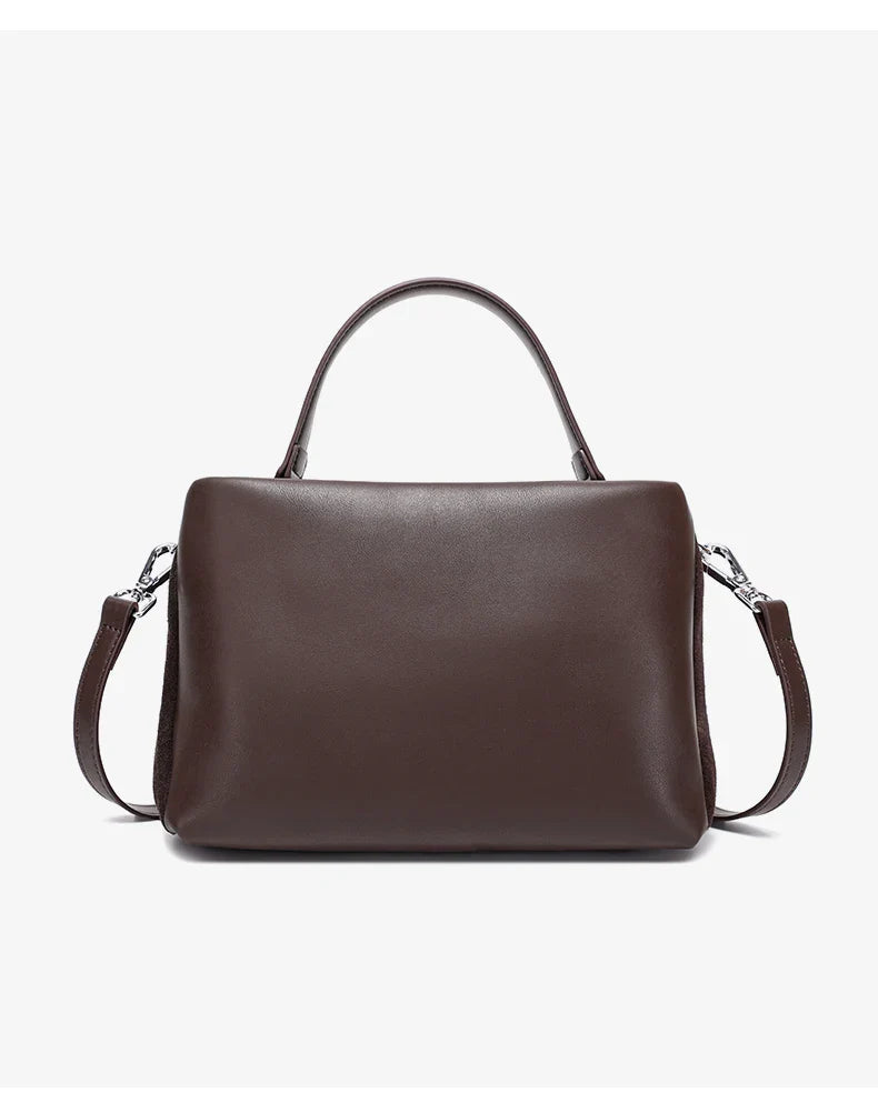 Sac à bandoulière pour femme, style décontracté chic en daim gris, polyvalent.