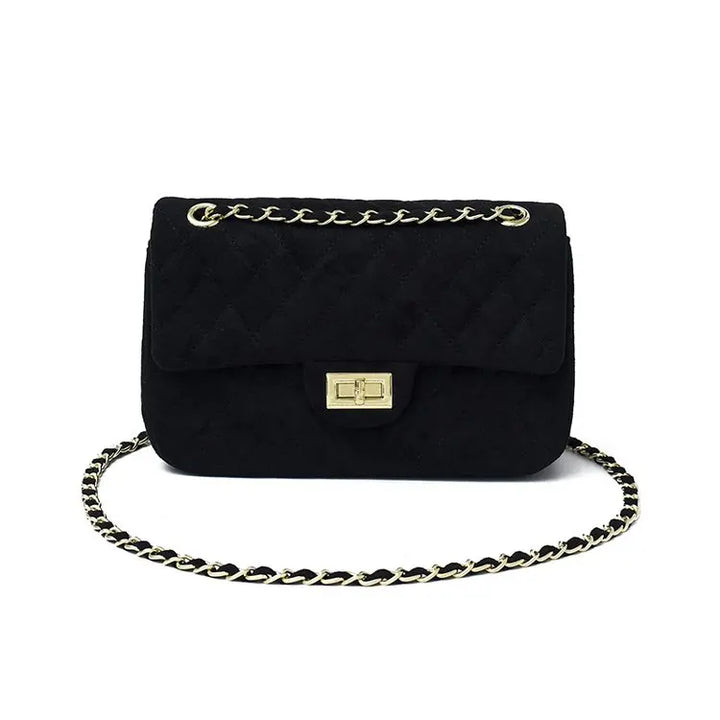 Sac bandoulière matelassé style classique pour femme, chaîne. Accessoire mode chic et intemporel.