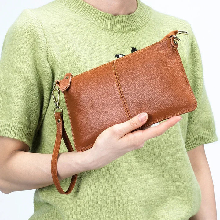 Sac bandoulière femme, pochette rectangle en cuir synthétique, accessoire élégant.