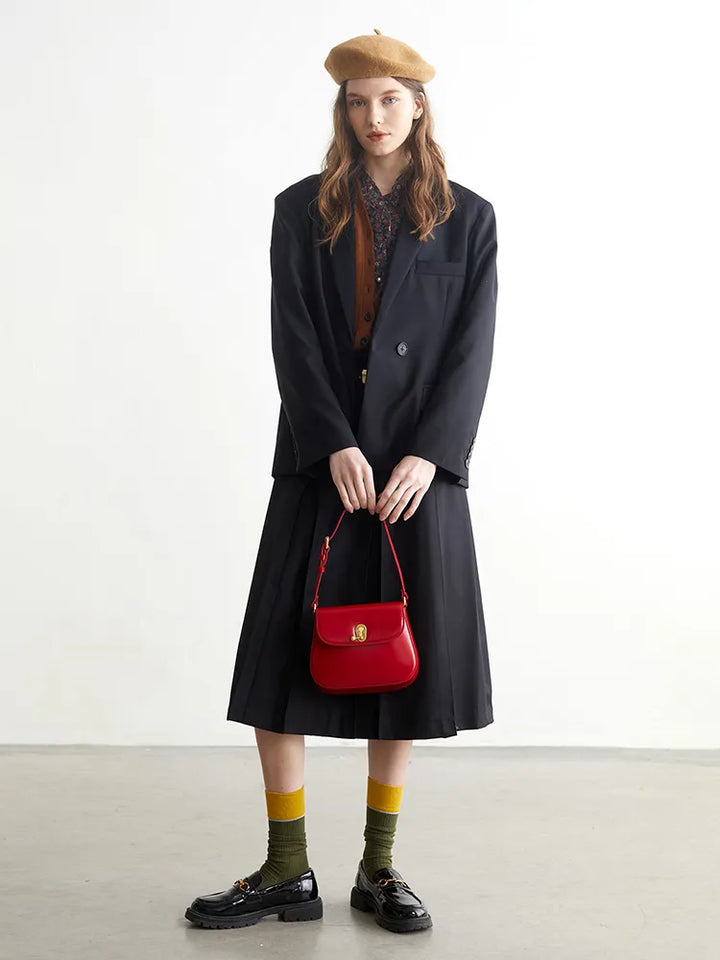 Sac rouge en cuir synthétique pour femmes, bandoulière ajustable, idéal pour toutes occasions