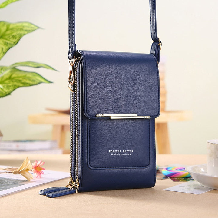 Petit sac bandoulière femme en cuir vegan, design chic et moderne, idéal pour un look tendance.
