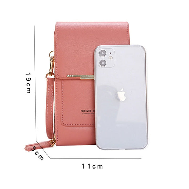 Élégant sac bandoulière tactile femme, compact et léger, parfait pour le voyage et la vie urbaine.