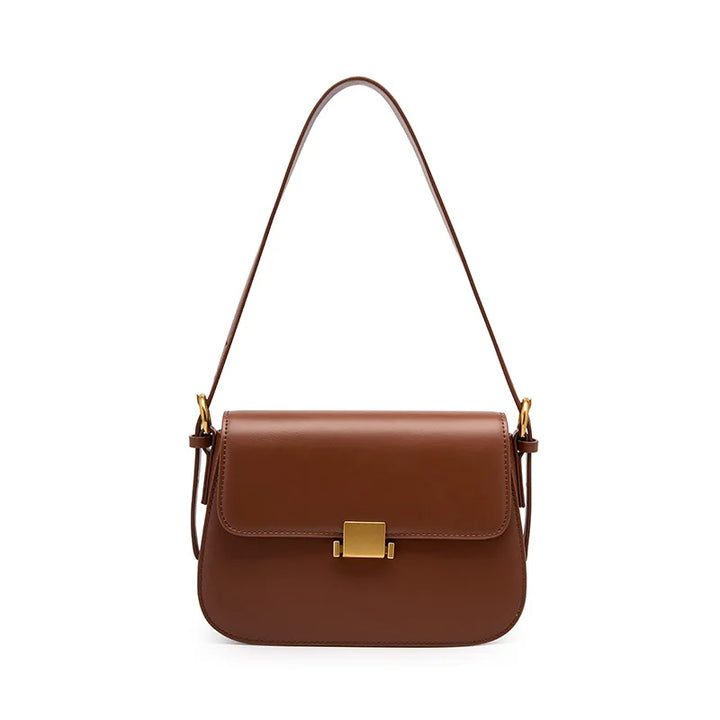 Sac à main bandoulière vegan marron. Luxe et chic, accessoire essentiel en cuir vegan pour femme.