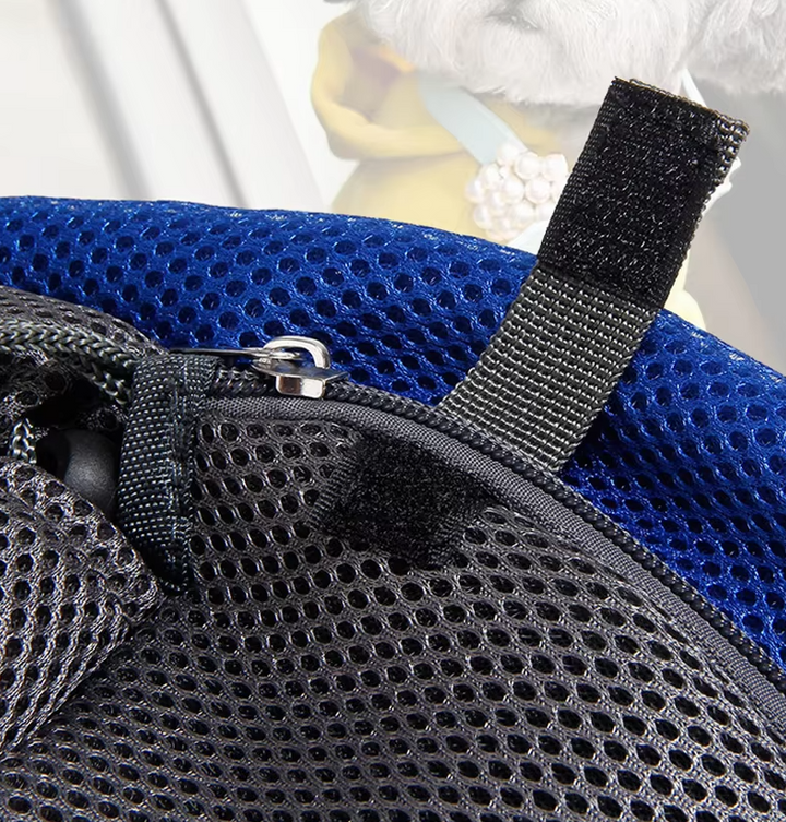 Sac bandoulière chien, transport animal confortable et respirant.  Design ergonomique, sécurité optimale.