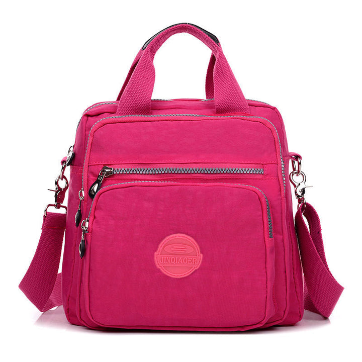 "Sac bandoulière femme imperméable 3-en-1, élégant, couleurs variées, design polyvalent, poches zippées, style chic."