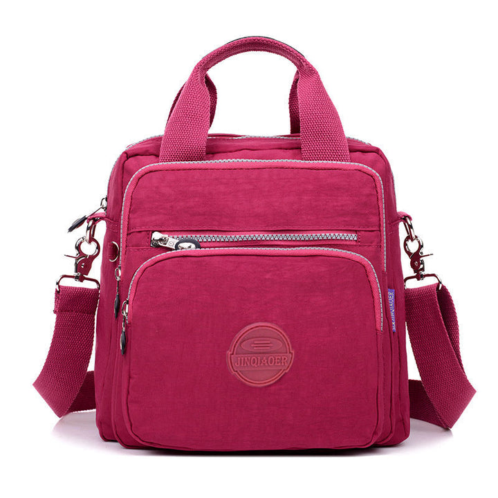"Sac bandoulière femme imperméable 3-en-1, élégant, couleurs variées, design polyvalent, poches zippées, style chic."