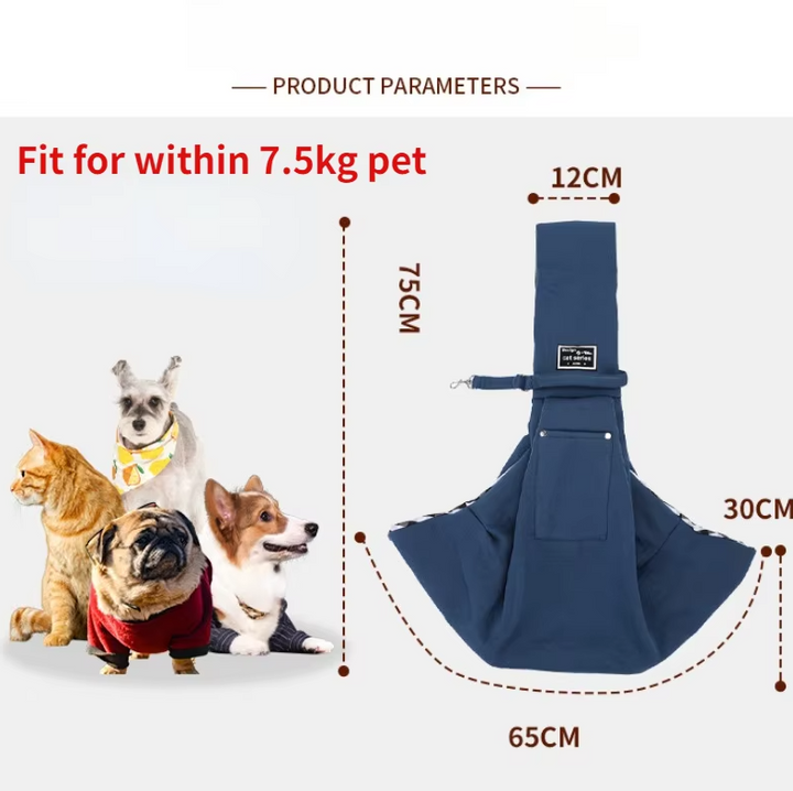 Sac bandoulière pour chien et chat. Transport confortable et sécurisé. Idéal pour promenades et voyages.