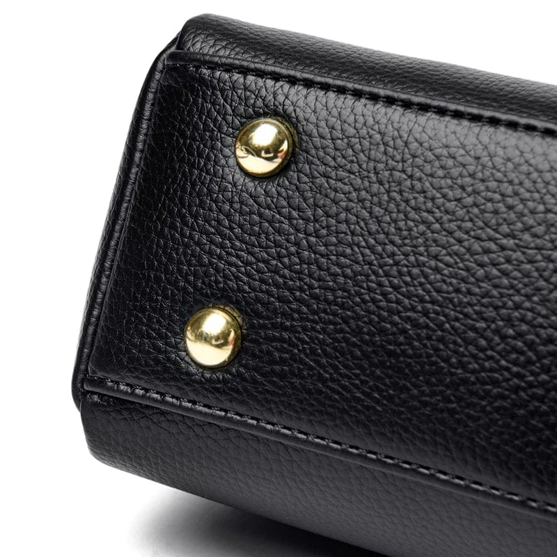 Sac besace Alice structuré en cuir PU, avec fermeture éclair sécurisée, mode femme.