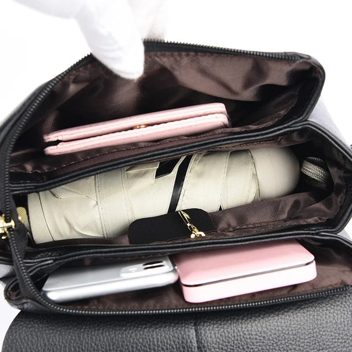 Sac femme Alice élégant, en cuir PU grainé, un accessoire chic pour le quotidien.