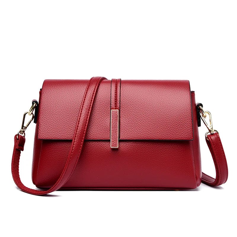 Sac à main Alice en cuir PU bleu marine, parfait pour compléter une tenue chic.