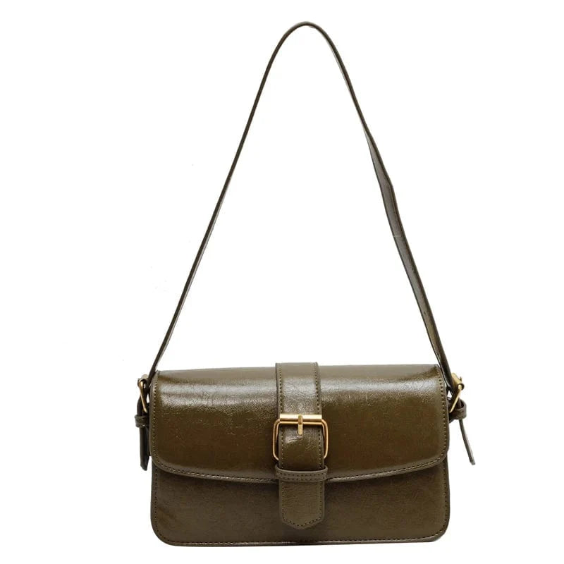 Sac besace femme en cuir PU beige, design chic et moderne, grand coffre
