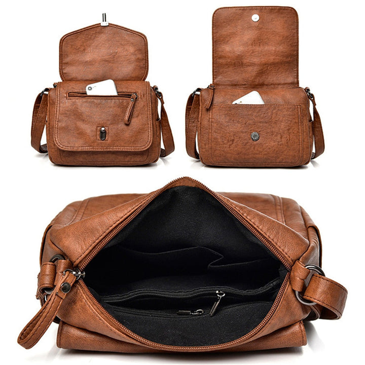 Sac besace en cuir PU, polyvalent et adaptable, l'accessoire parfait pour toute femme.