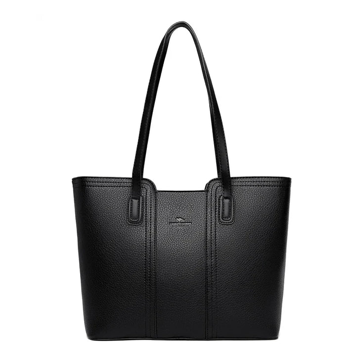 Sac cabas chic en similicuir pour femme avec fermeture éclair, idéal pour un usage quotidien.