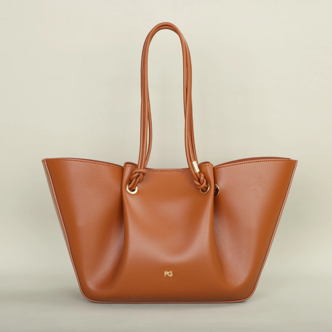 Sac cabas Colette en cuir vegan noir, élégant et spacieux pour femme, avec anses et bandoulière.