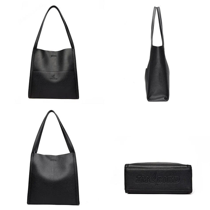 Sac journalier Gabriela en cuir avec ses finitions métalliques dorées, un accessoire femme sophistiqué.