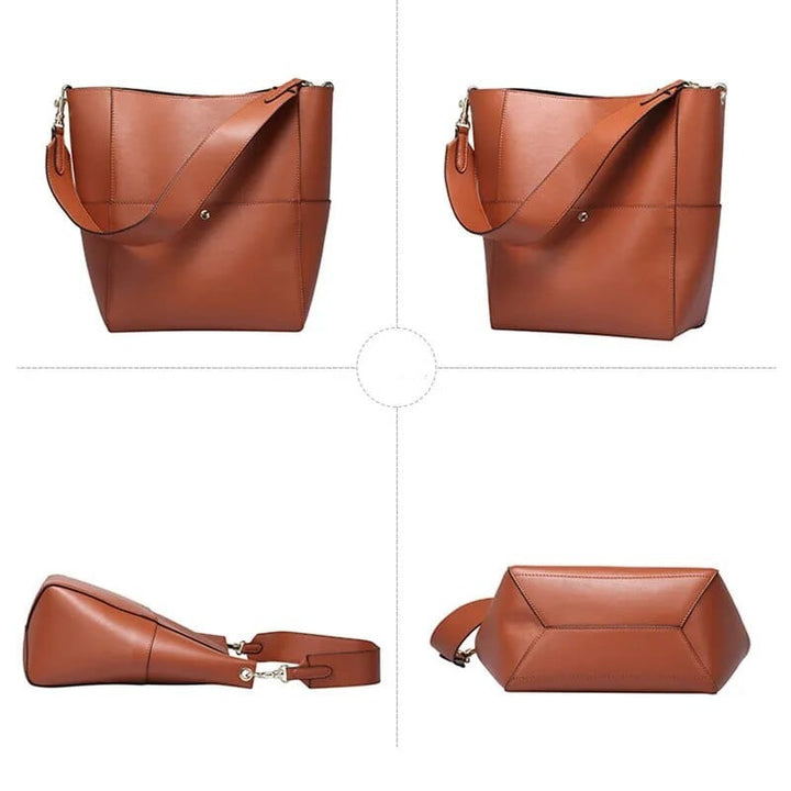 Tote bag femme Agatha, cuir veritable, sac quotidien spacieux et chic, maroquinerie