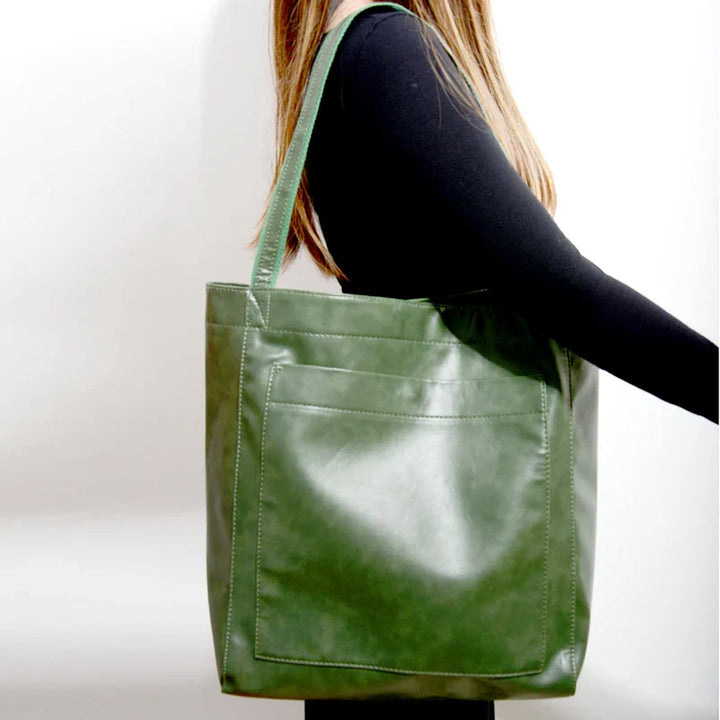 Sac cabas femme en cuir PU élégant, grand et résistant, parfait pour le quotidien.
