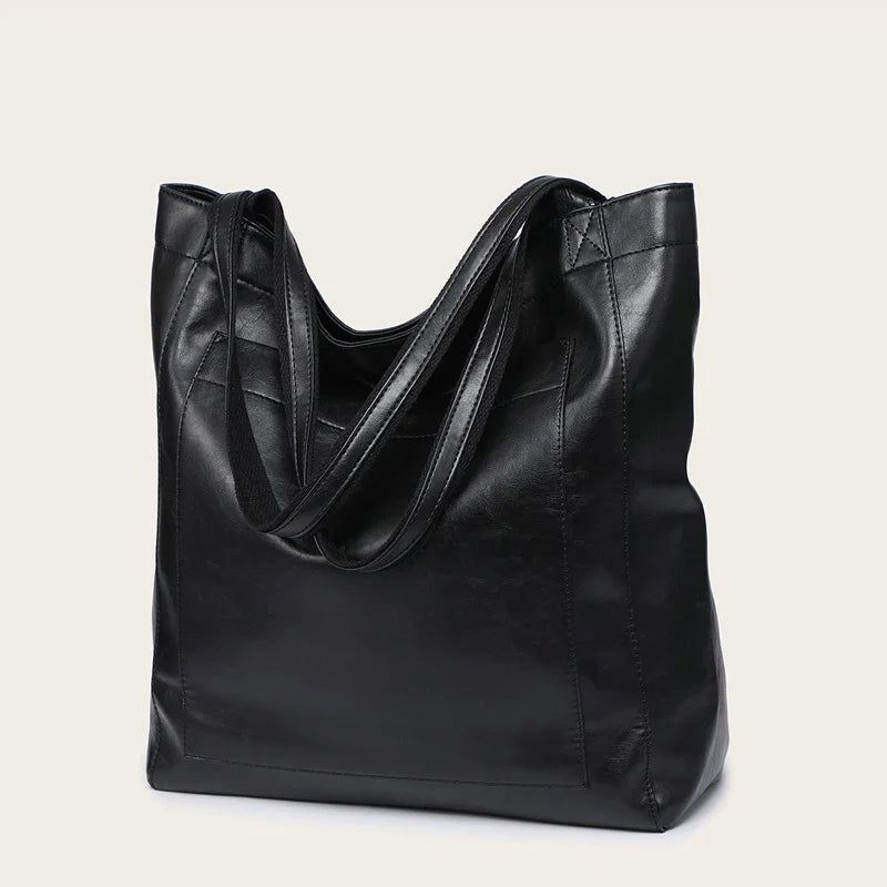 Sac cabas femme résistant en cuir PU, aspect cuir véritable, pour une longue durée d'utilisation.