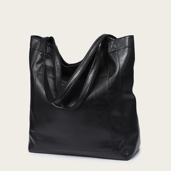 Sac cabas femme résistant en cuir PU, aspect cuir véritable, pour une longue durée d'utilisation.
