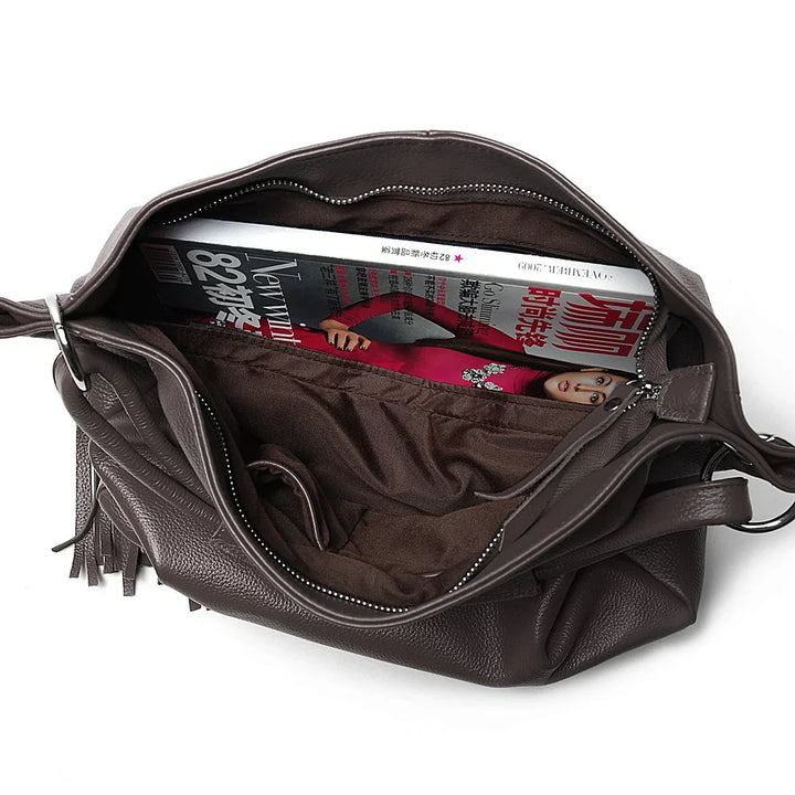 Sac cabas femme en cuir véritable bleu marine, style intemporel, accessoire mode durable