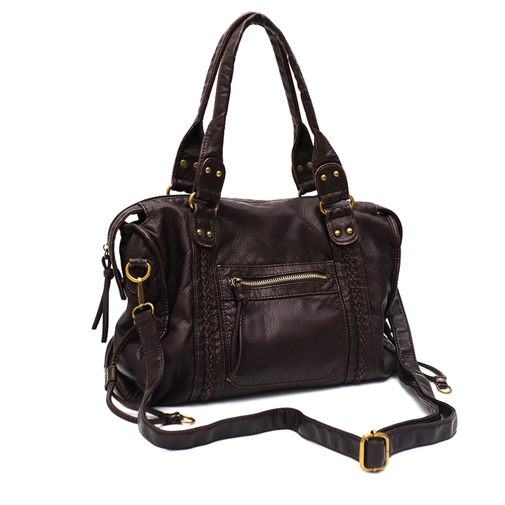 Sac cabas femme grand format en similicuir souple, parfait pour le quotidien. Élégant et spacieux.