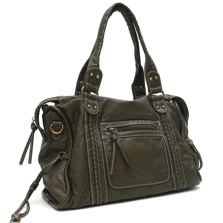 Sac à main cabas chic et spacieux en similicuir. Grand format, parfait pour un look féminin et pratique.