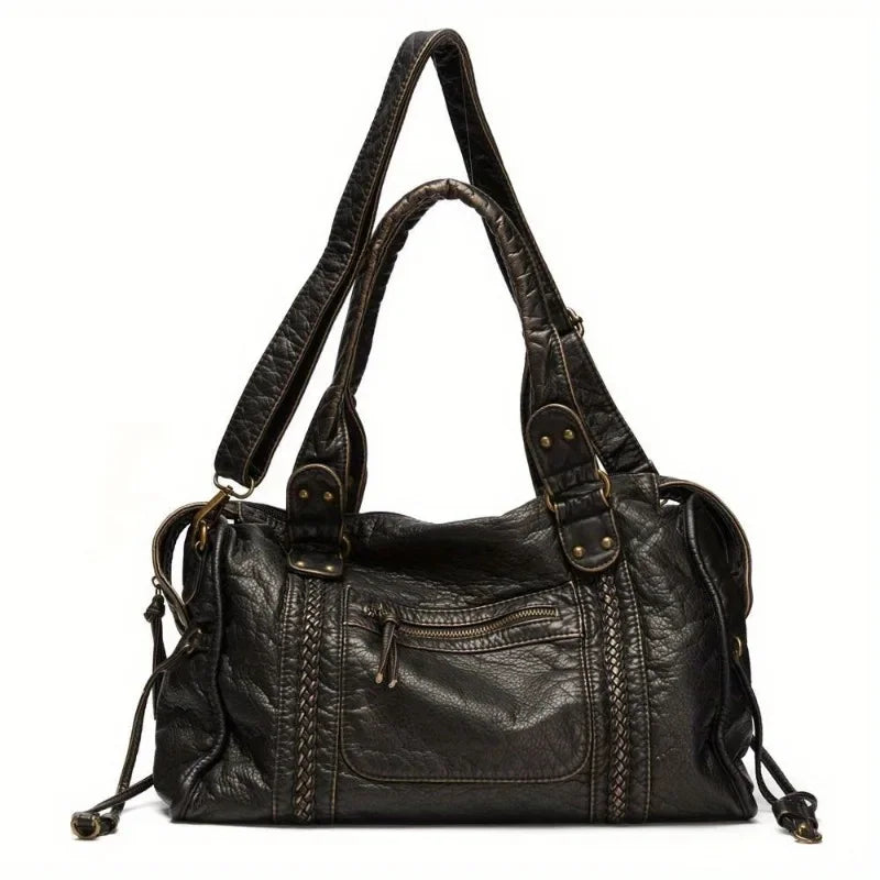 Élégant sac cabas souple pour femme en similicuir. Grand, pratique, et parfait pour tous les jours.