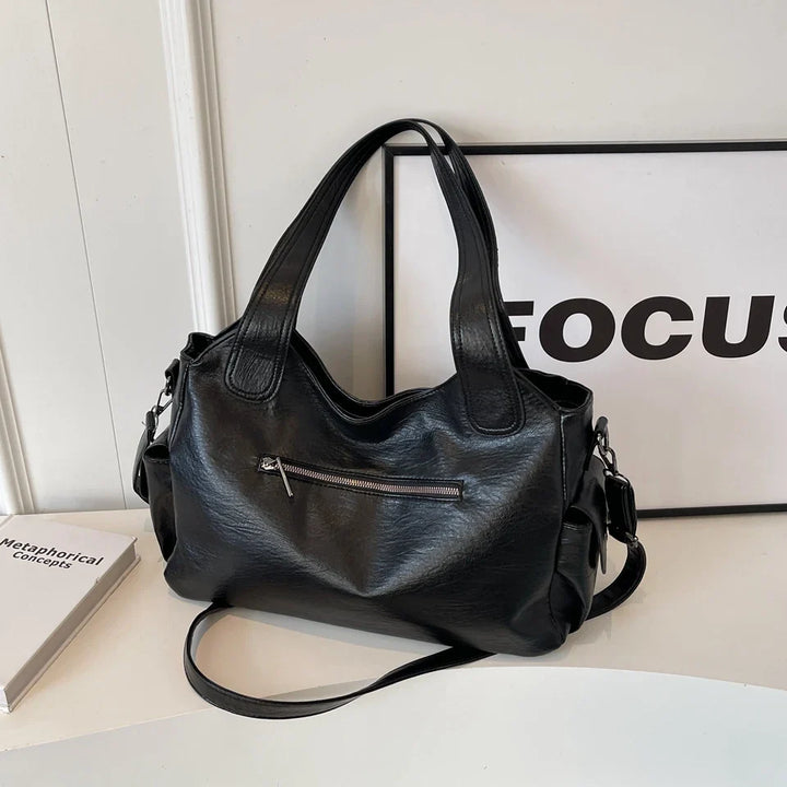 Sac cabas quotidien pour femme, avec compartiments, en similicuir de haute qualité, très pratique.