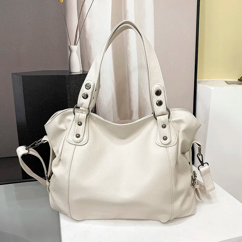 Sac à main cabas femme polyvalent, parfait pour le travail, les cours ou le quotidien, style chic et grande capacité.