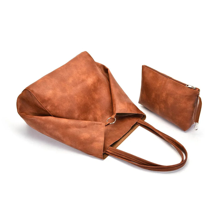 Sac cabas femme noir, style chic, en similicuir (PU), grande capacité pour transporter tous vos essentiels.