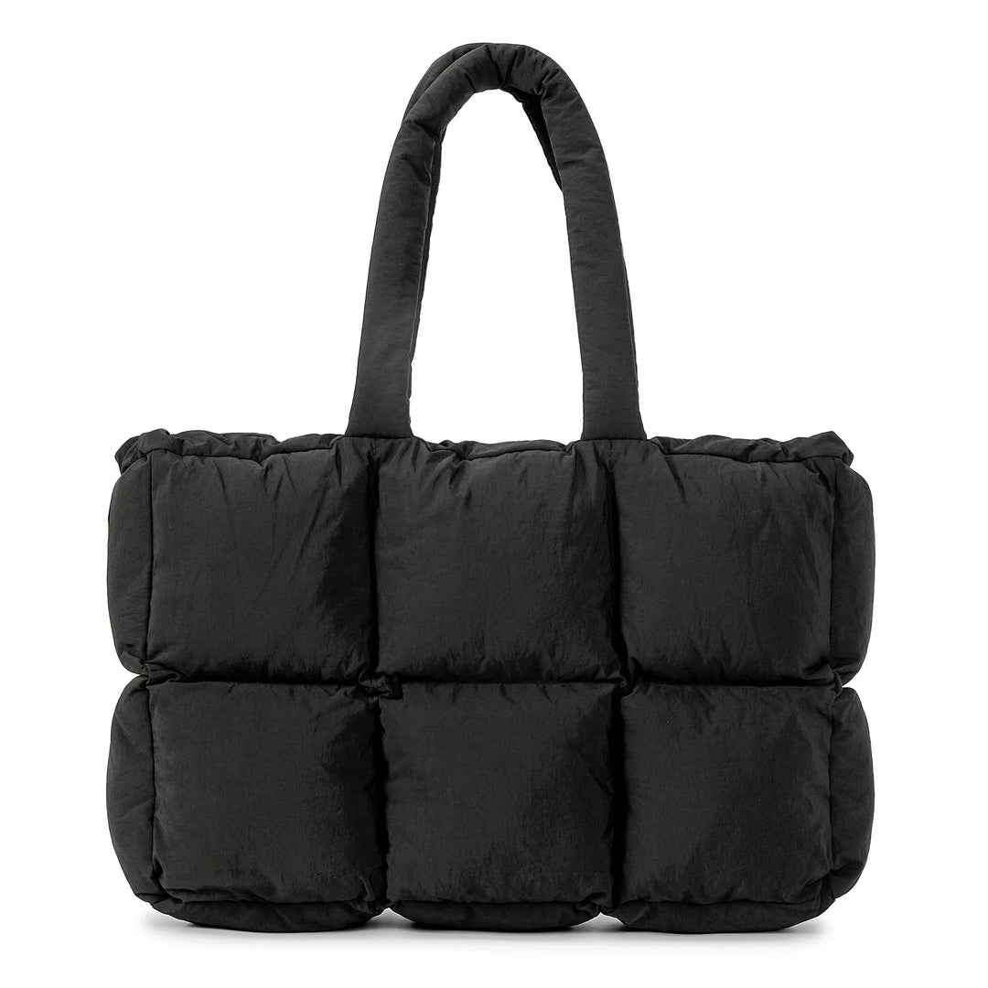 Sac fourre-tout matelassé élégant en nylon, grand et léger, parfait pour les femmes actives.