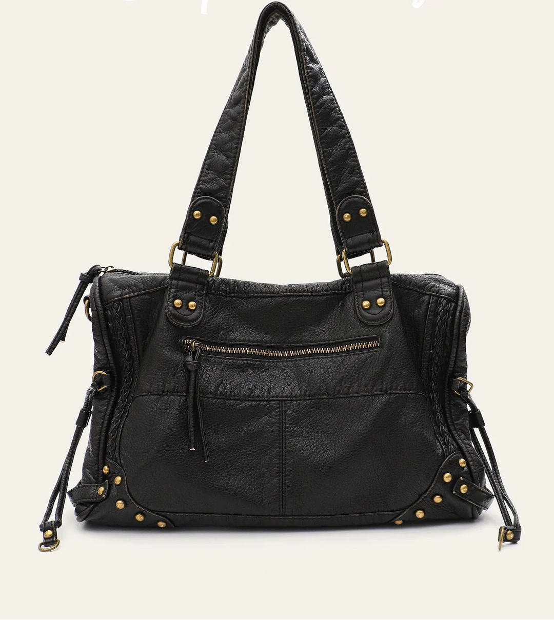 Sac à main cabas noir en cuir synthétique, grand format, pour femme, parfait comme sac de travail ou d'université