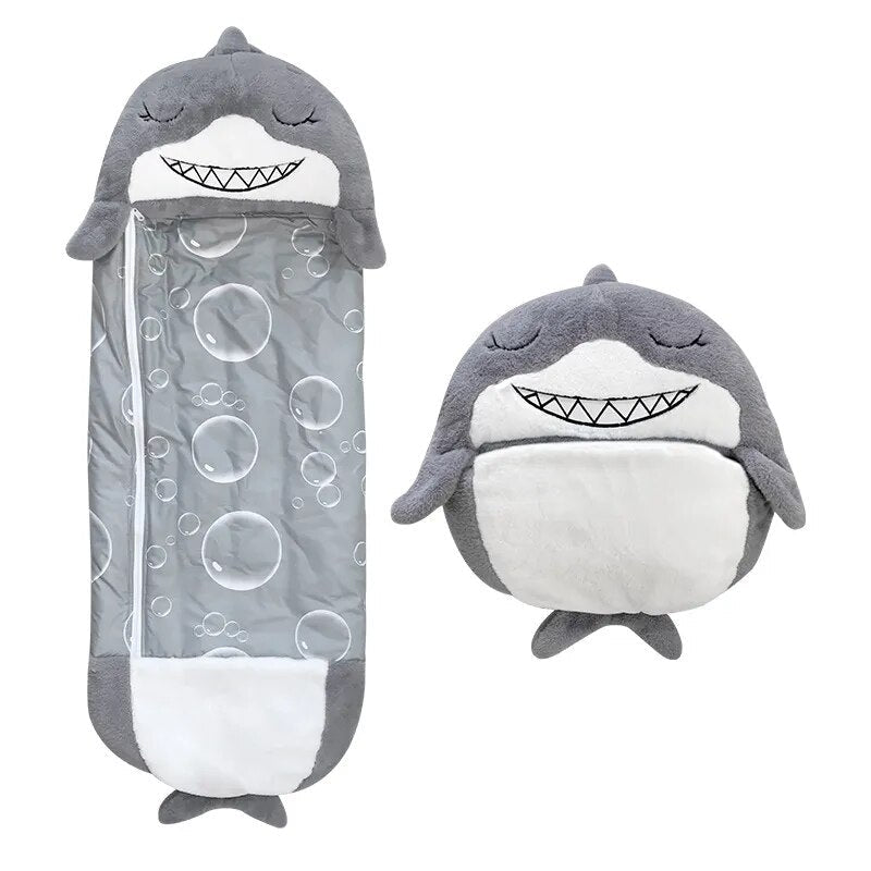 Doudou sac de couchage peluche confortable pour les siestes et le sommeil des enfants.