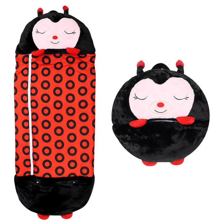 Sac de couchage enfant en peluche, léger et portable pour le jeu et les doudous.