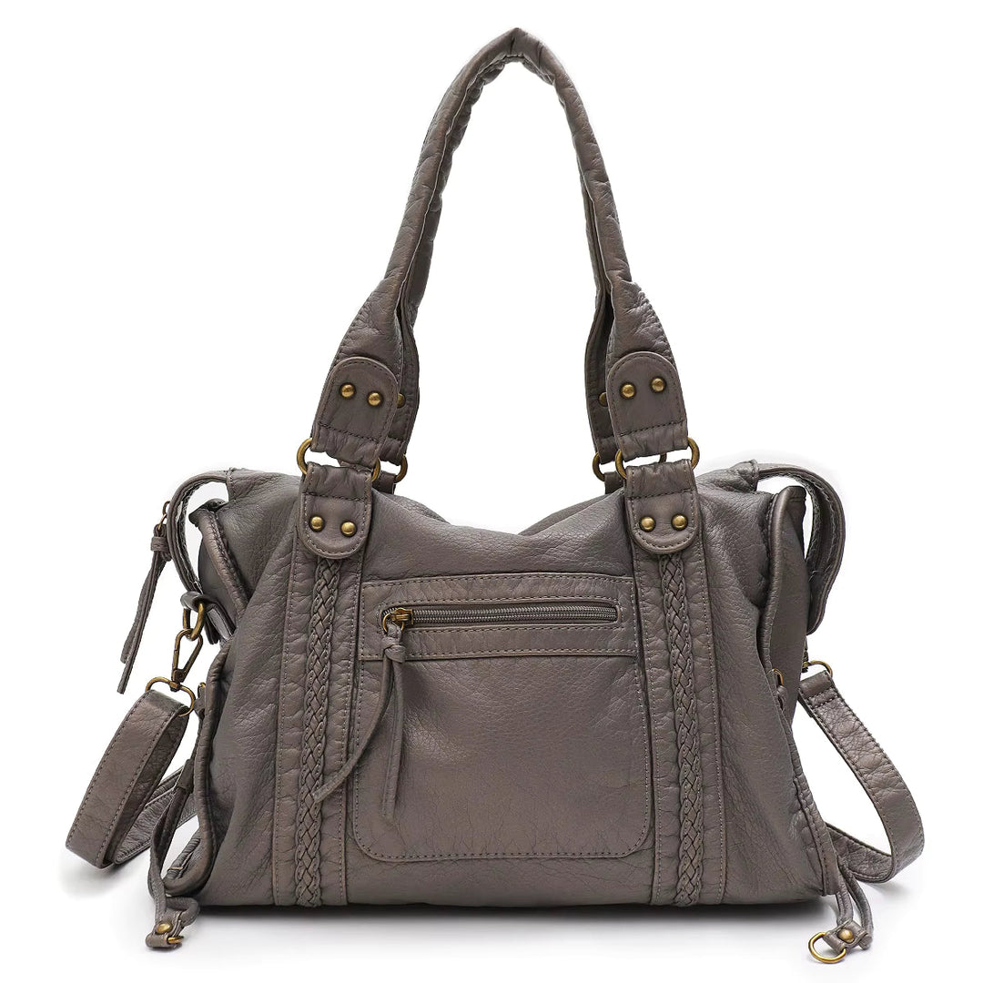 Sac de cours élégant pour étudiante, en similicuir facile d'entretien et très stylé.