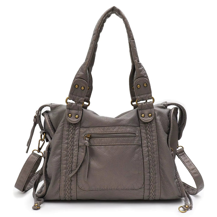 Sac de cours élégant pour étudiante, en similicuir facile d'entretien et très stylé.