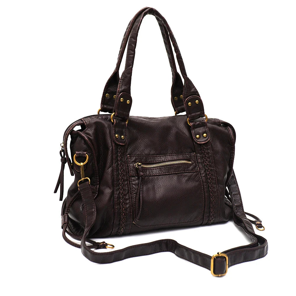 Grand sac cabas tendance pour étudiante, parfait pour documents et ordinateur portable.