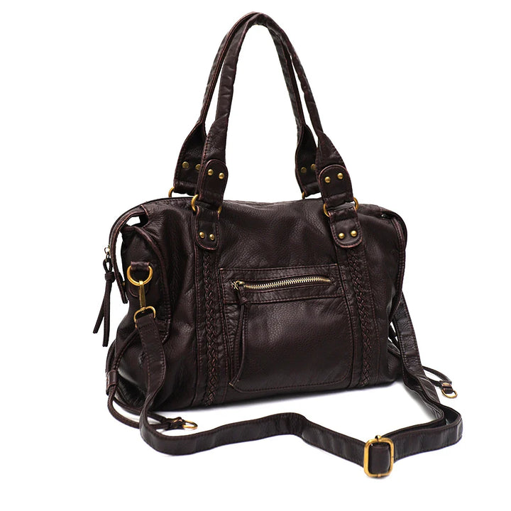 Grand sac cabas tendance pour étudiante, parfait pour documents et ordinateur portable.