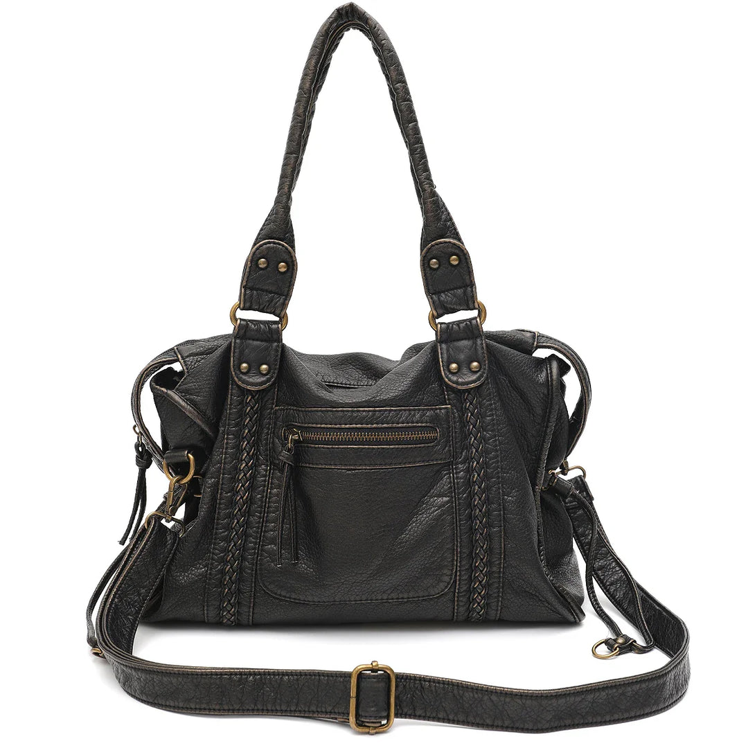 Sac à main femme en similicuir, style élégant et spacieux pour le quotidien et les cours.