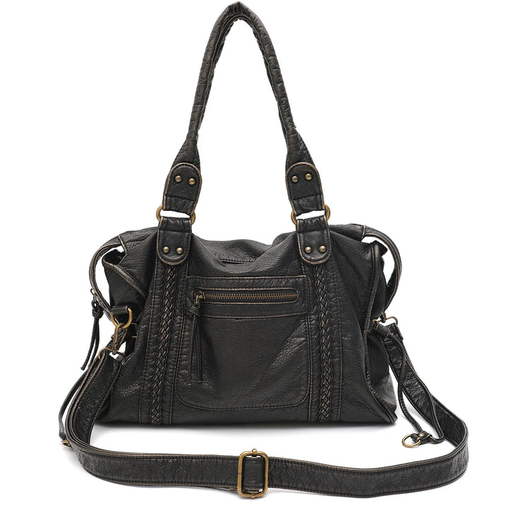 Sac à main femme en similicuir, style élégant et spacieux pour le quotidien et les cours.