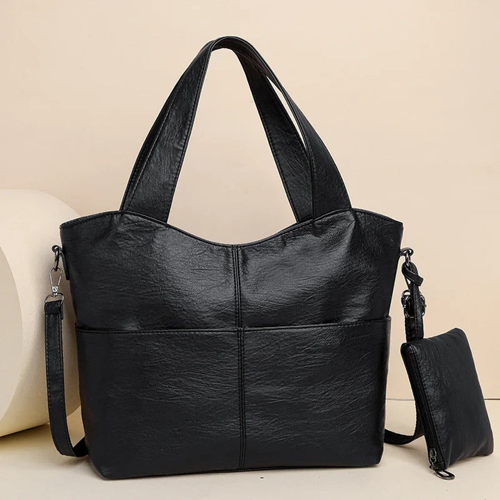 Sac de cours femme élégant en similicuir, idéal pour collège, lycée et études.