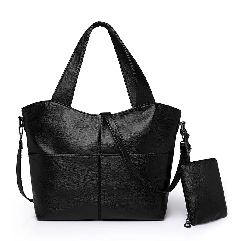 Sac à épaule femme en similicuir chic, pour cours, collège, un look scolaire moderne.